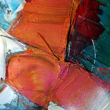 Painting titled "DANS LA HOULE" by Aventuriero, Original Artwork, Acrylic Mounted on Wood Stretcher frame