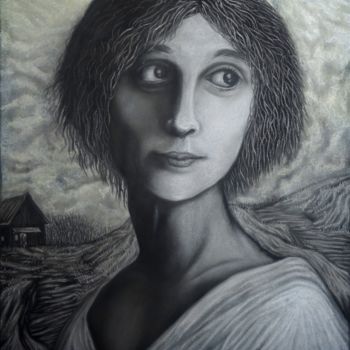 Dibujo titulada "Надежда на лучшее" por Artur Demiurov, Obra de arte original, Pastel Montado en Otro panel rígido