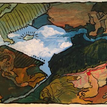 Peinture intitulée "Annecy" par Alain Godefroid, Œuvre d'art originale, Acrylique