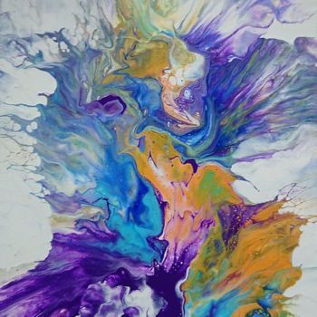 Peinture intitulée "Regard #artistsuppo…" par Claudette Allosio, Œuvre d'art originale, Acrylique