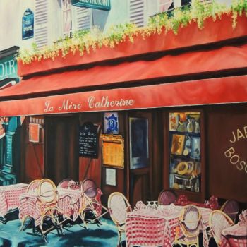 Painting titled "La mère Catherine" by Mac, Original Artwork, Oil