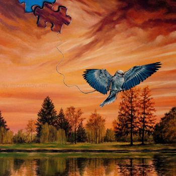 Painting titled "CHANGEMAKER" by Svetoslav Stoyanov, Original Artwork, Oil