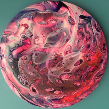 Peinture intitulée "Pink Bubbles" par Laurent Magrez (LMag), Œuvre d'art originale, Acrylique