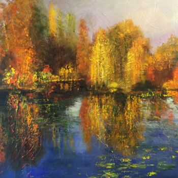 Painting titled "Octobre chez Maître…" by Anne Vignau, Original Artwork, Acrylic