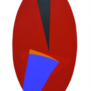 Pittura intitolato "Ovale 07" da Raffaele Iannone, Opera d'arte originale, Acrilico