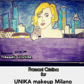 "UNIKA Pop Art Milano" başlıklı Dijital Sanat Cristina Frassoni tarafından, Orijinal sanat, Mum boya