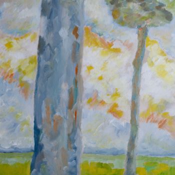 Painting titled "VEGETAL 8 ou Peut-ê…" by Marc Barn, Original Artwork, Acrylic Mounted on Wood Panel