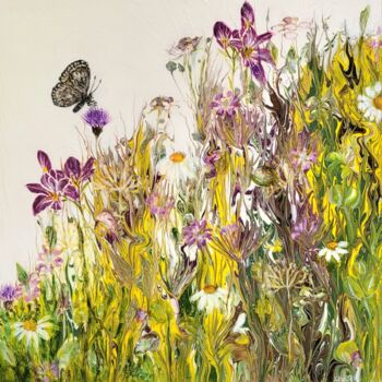 Painting titled "Sommer2" by Christa Schwarz, Original Artwork, Acrylic
