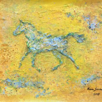 Painting titled "Hijo del sol" by Marcos Sánchez, Original Artwork, Acrylic