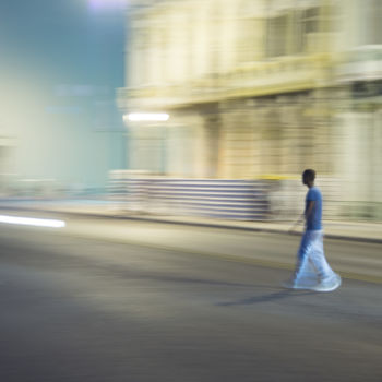 Fotografie getiteld "Mouvement 012" door Cbaud, Origineel Kunstwerk, Lichtschilderen Gemonteerd op Plexiglas