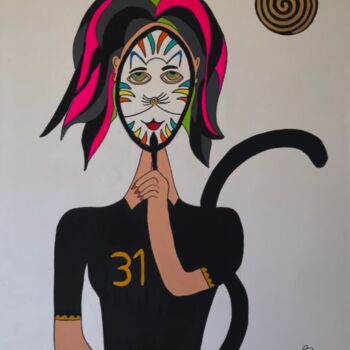 Peinture intitulée "Gata" par Philippe Seigle, Œuvre d'art originale, Acrylique