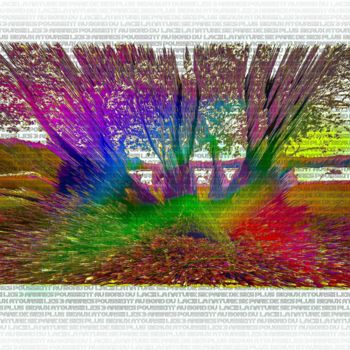Digital Arts titled "LES 3 ARBRES AU BOR…" by Blaise Lavenex, Original Artwork, 3D Modeling