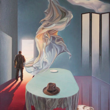 Pittura intitolato "No appetite" da Gyuri Lohmuller, Opera d'arte originale, Olio Montato su Telaio per barella in legno