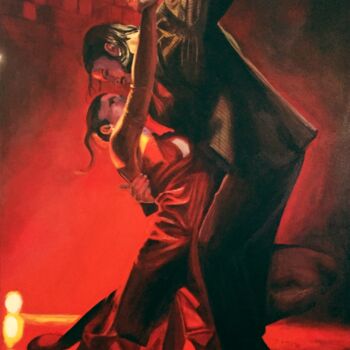 Painting titled "tango" by Philippe Metayer, Original Artwork, Acrylic