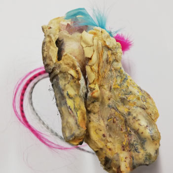 Sculpture titled "Isla Palmis Sécrétis" by Baptiste Vanweydeveldt, Original Artwork, Plaster