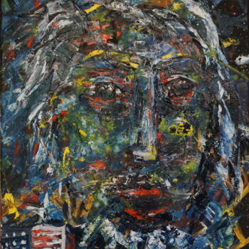 Painting titled "Homeless" by Peter Stutz, Original Artwork, Oil