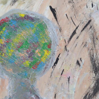 Peinture intitulée "The colored man" par Quentin Monnet, Œuvre d'art originale, Acrylique