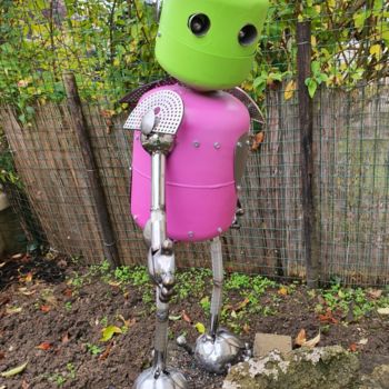「RP2 ROBOT PACIFISTE」というタイトルの彫刻 D.S.A.Rtによって, オリジナルのアートワーク, 金属