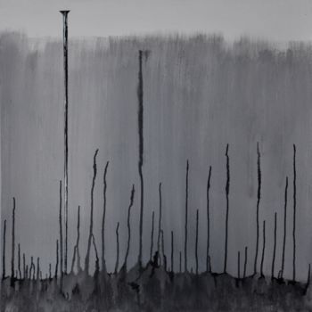 Peinture intitulée "Derrnière trace de…" par Franck Simon, Œuvre d'art originale, Acrylique