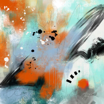 Digital Arts με τίτλο "En route" από Chantal Proulx, Αυθεντικά έργα τέχνης, Ψηφιακή ζωγραφική