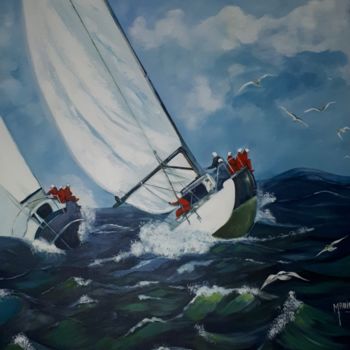 Painting titled "mon voyage en Breta…" by Manino, Original Artwork, Acrylic