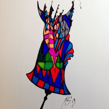 Tekening getiteld "CLOCHE" door Moreau Franck Didier, Origineel Kunstwerk, Gelpen