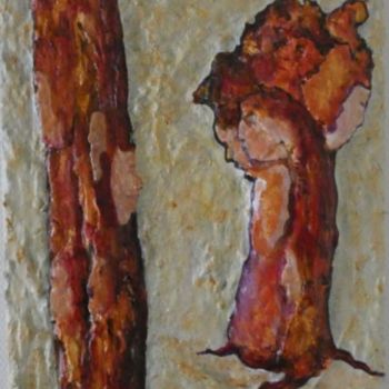 Peinture intitulée "Une balade en forêt" par Michel Darves, Œuvre d'art originale, Acrylique