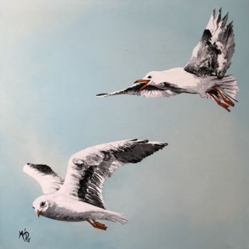 Painting titled "L'affût II" by M'Do, Original Artwork, Acrylic