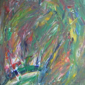 Peinture intitulée "Jungle" par Quentin Monnet, Œuvre d'art originale, Acrylique