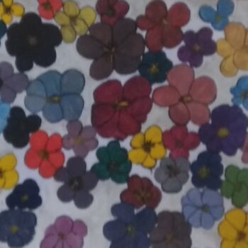 Painting titled "Multicolored buds o…" by Krishna Art Gallery, Original Artwork, Oil