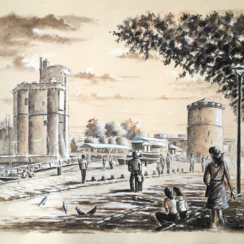 Peinture intitulée "Septembre à La Roch…" par Jean-Paul Ramon, Œuvre d'art originale, Aquarelle