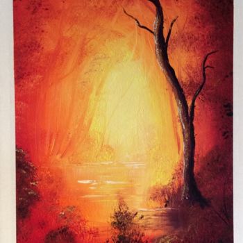 Peinture intitulée "ardèche" par Pascal Chaduiron (Cha), Œuvre d'art originale, Acrylique