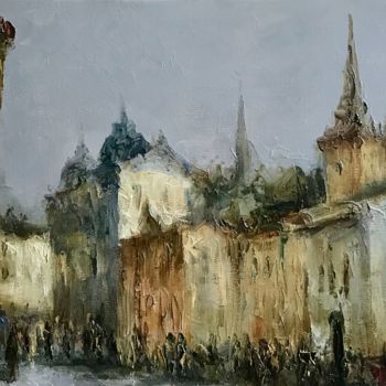 Painting titled "Старый город ( Old…" by Vladimer Sharashidze (Lado Sharashidze), Original Artwork, Oil