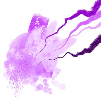 Digital Arts titled "Bouquet Violet" by Cila, Original Artwork, Digital Painting