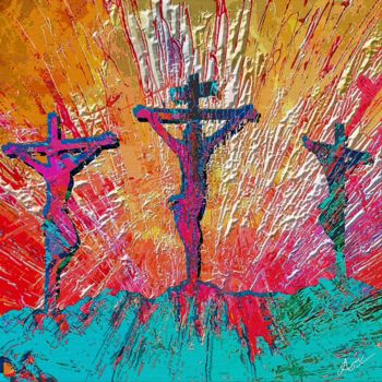 Malarstwo zatytułowany „Rays of Hope” autorstwa Anil Kumar, Oryginalna praca, Akryl Zamontowany na Drewniana rama noszy