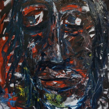 Painting titled "Homeless II" by Peter Stutz, Original Artwork, Oil