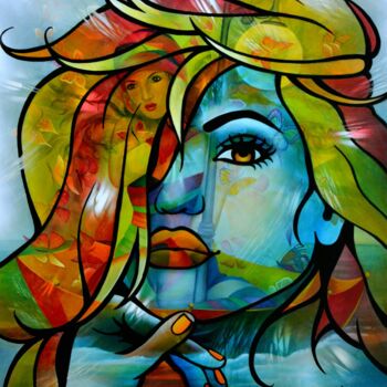 Peinture intitulée "l'effet papillon" par Jeannette Guichard-Bunel, Œuvre d'art originale, Huile Monté sur Châssis en bois