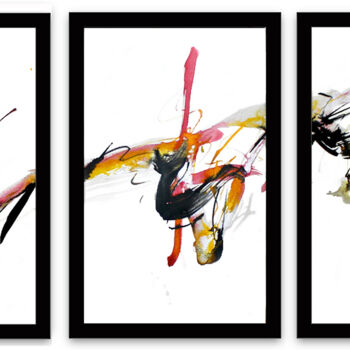 Painting titled "#228 A,B,C Triptych" by Jim Williams, Original Artwork, Acrylic
