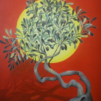 Schilderij getiteld "ELIA" door Lilian Manolakaki (lm artist), Origineel Kunstwerk, Olie