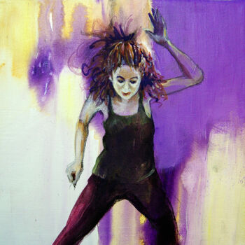 Painting titled "danse 5" by Isabelle Seruch Capouillez, Original Artwork, Acrylic