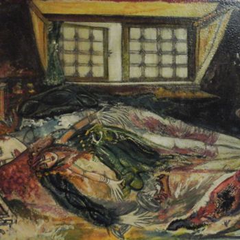 Painting titled "LA MARQUISE ET SA P…" by Sam De Beauregard, Original Artwork, Gouache