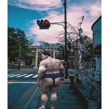 Digital Arts titled "Before the Fight II" by Jean-Marie Gitard, Original Artwork, Digital Collage