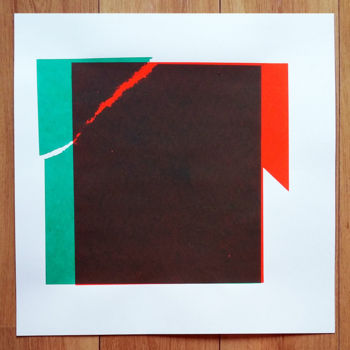 Incisioni, stampe intitolato "Fuir le carré/ fluo…" da Jo-Ka, Opera d'arte originale, Serigrafia