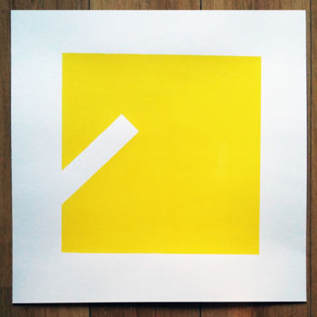 Incisioni, stampe intitolato "Fuir le carré/ jaune" da Jo-Ka, Opera d'arte originale, Serigrafia