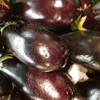 Photographie intitulée "Aubergines Frais 20…" par Carlos Vieira, Œuvre d'art originale, Photographie non manipulée