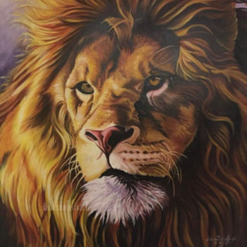 Pittura intitolato "Fearless" da Wilson Felix Olugu, Opera d'arte originale, Olio