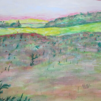 Pintura intitulada "Paisagem" por Romeo Zanchett, Obras de arte originais, Acrílico