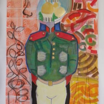 Dessin intitulée "Tsar Nikolaî  ( цар…" par Marc Bulyss, Œuvre d'art originale, Pastel