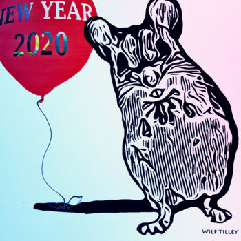Prenten & gravures getiteld "The Year Of The Rat…" door Wilf Tilley, Origineel Kunstwerk, Monotype