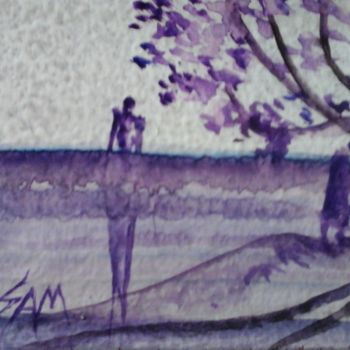 Painting titled "DANS CE MONDE TRANS…" by Sam De Beauregard, Original Artwork, Gouache
